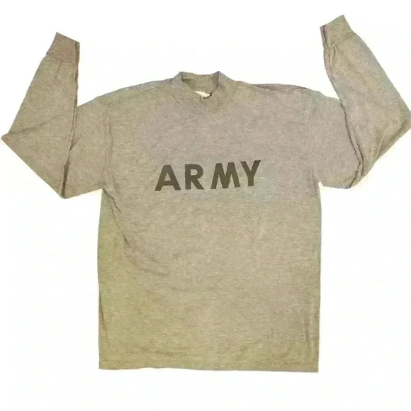ARMY Armed Forces long sleeve T-shirt mock turtleneck - Picture 1 of 6